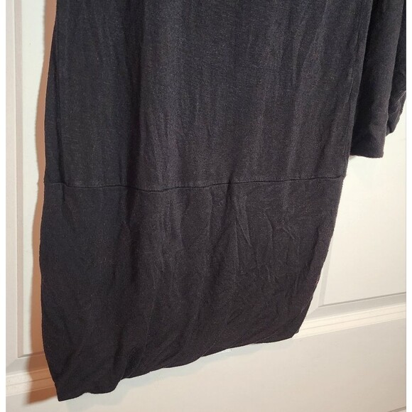 Uranta Stretchy Black Dress 1 Short Sleeve 1 Sleeveless Drape One Size - Picture 3 of 5